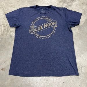 Blue moon blue denim T-shirt /Size L‎ / Y-71